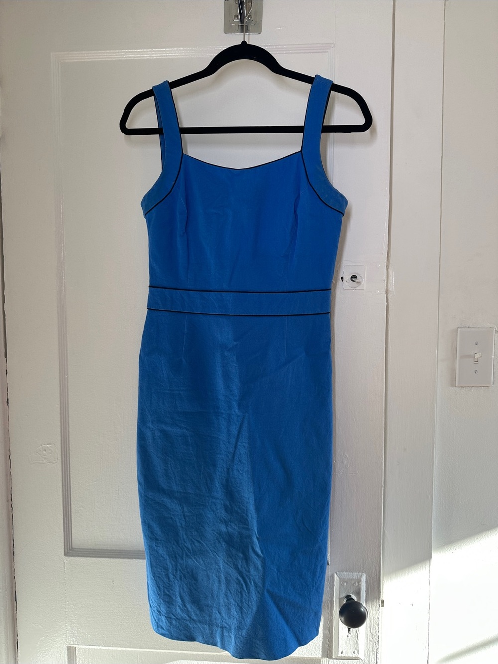 Classic Blue Banana Republic Sheath Dress with Contrast Trim